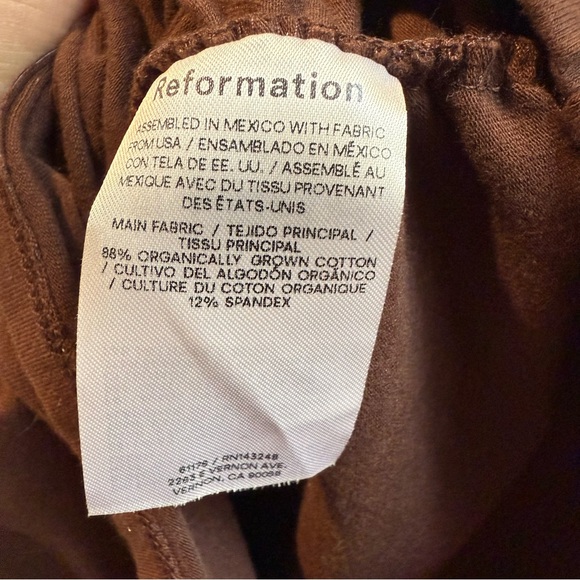 REFORMATION Lindy ruched crop top | Cafe Brown | Large - Picture 6 of 6